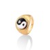 Small Gold Heart Yin Yang Ring