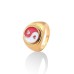 Small Gold Heart Yin Yang Ring
