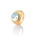 Small Gold Heart Yin Yang Ring
