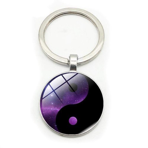 Space Yin Yang Keychain