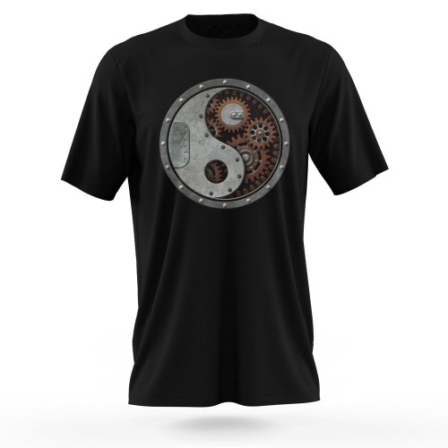 Steampunk T-Shirt with Yin Yang Design