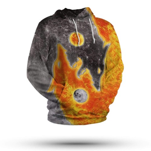 Sun and Moon Wolf Hoodie