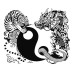 Tiger and Dragon Temporary Tattoo