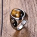 Tiger Eye Stone Yin Yang Ring