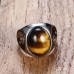 Tiger Eye Stone Yin Yang Ring