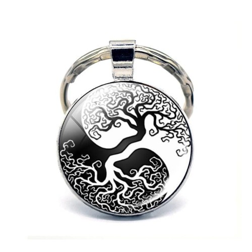 Yin Yang Tree of Life Keychain