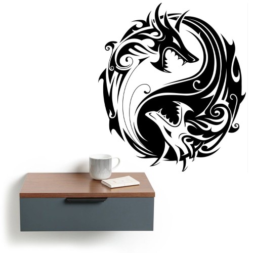 Yin Yang Dragon Wall Art