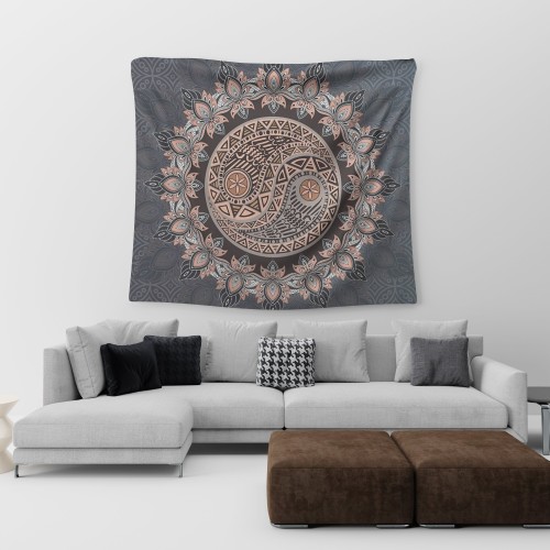 Yin Yang Mandala Tapestry