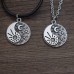 Yin Yang Sun and Moon Necklace