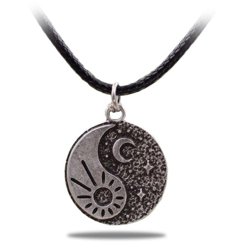 Yin Yang Sun and Moon Necklace