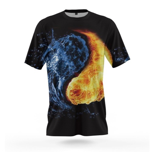 Yin Yang T-Shirt Fire and Water