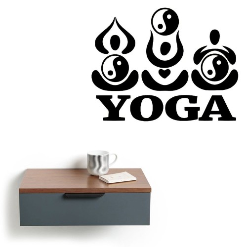 Yoga Vinyl Yin Yang Wall Art