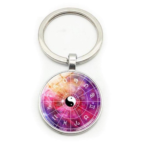 Zodiac Sign Yin Yang Keychain